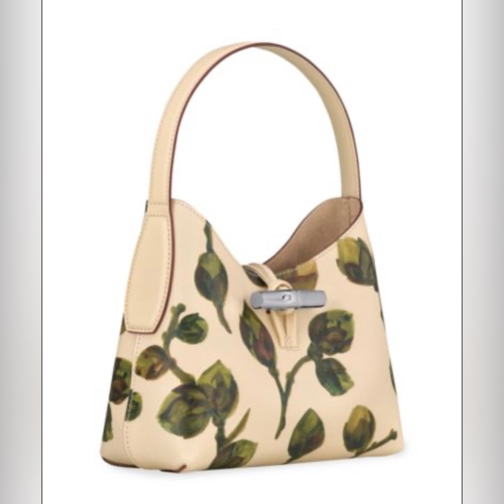 Longchamp Roseau Vegetal Leather Shoulder Bag